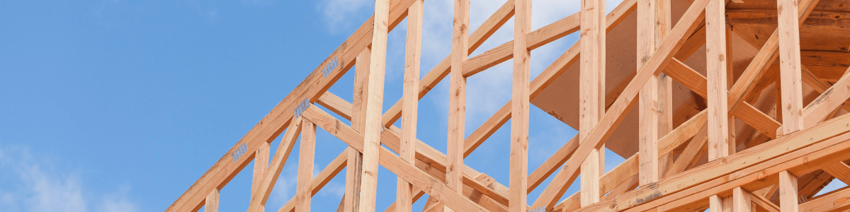 Framing of a new house